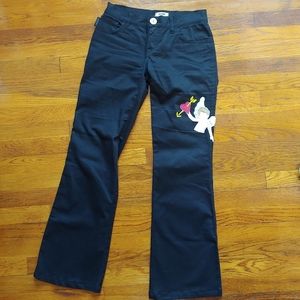 Moschino black jeans with cupid applique size 30